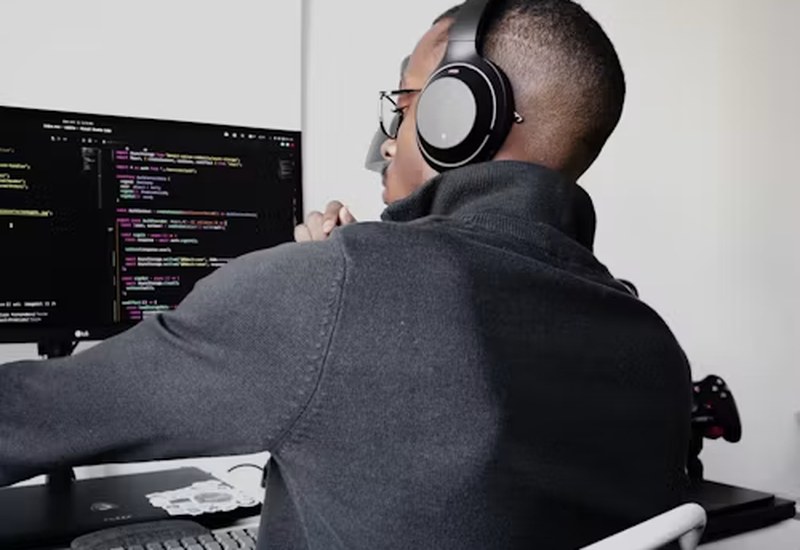 Web developer fixing and upgrading a business website in Abuja